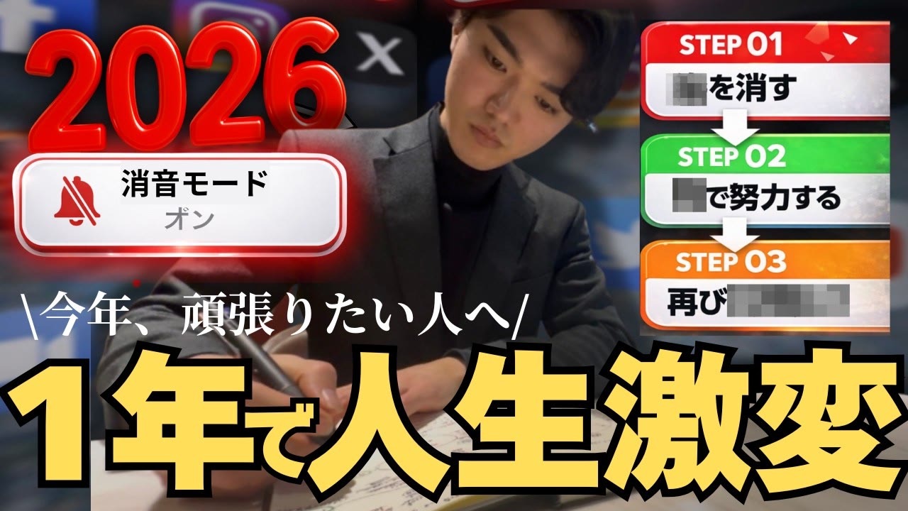 動画『この「３ステップ」で１年を過ごしたら人生が変わりました。』のサムネイル