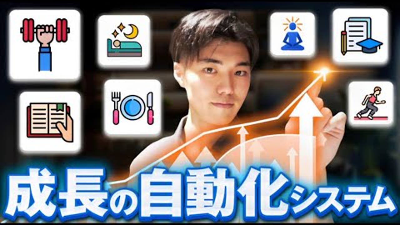 動画『【１日で変わる】やるべきことが自動で続く「成長システム」の作り方』のサムネイル
